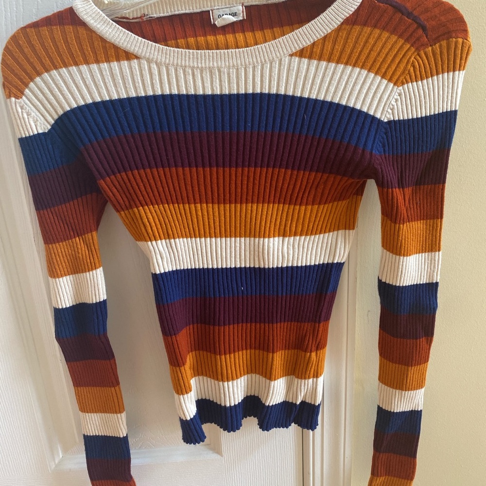 garage striped sweater shirt